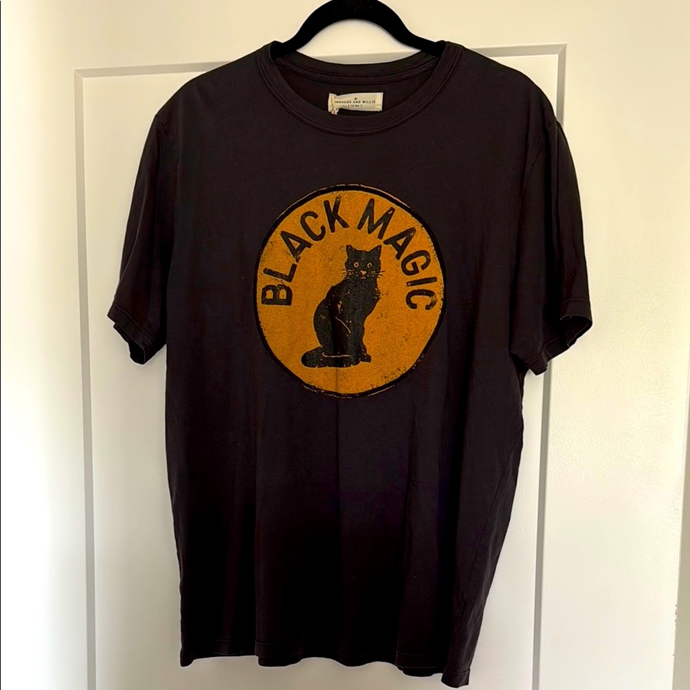 imogene + willie Black Magic Tee - Black and Orange